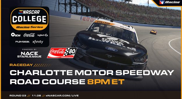 Visit eNASCAR College iRacing Series Race Preview: Coca-Cola 80 at Charlotte Roval page