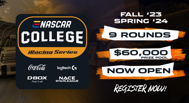 Visit eNASCAR College iRacing Series Returns for Nine Races in 2023-24 page