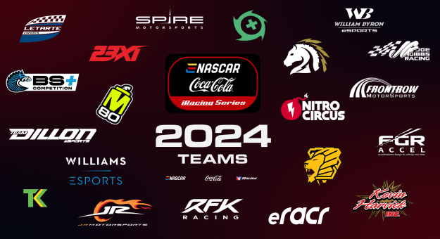 Visit Six new teams enter 2024 eNASCAR Coca-Cola iRacing Series page