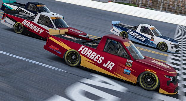 Visit Photo Finish! Saddleback College returns to eNASCAR College victory lane with John Forbes Jr at Talladega page